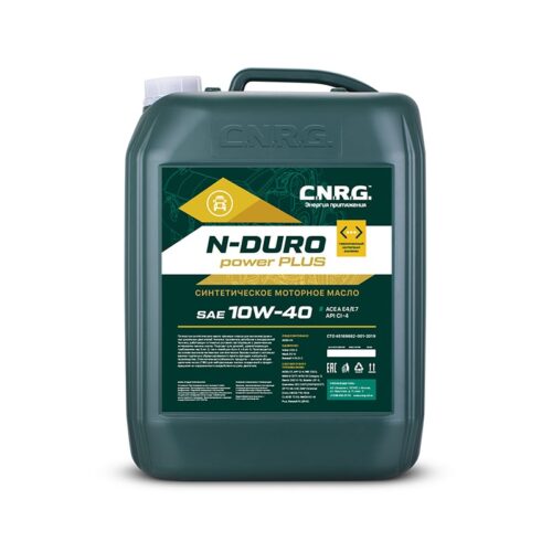 Масло моторное C.N.R.G. N-Duro Power Plus 10W-40 CI-4, ACEA E4/E7, канистра 20 л